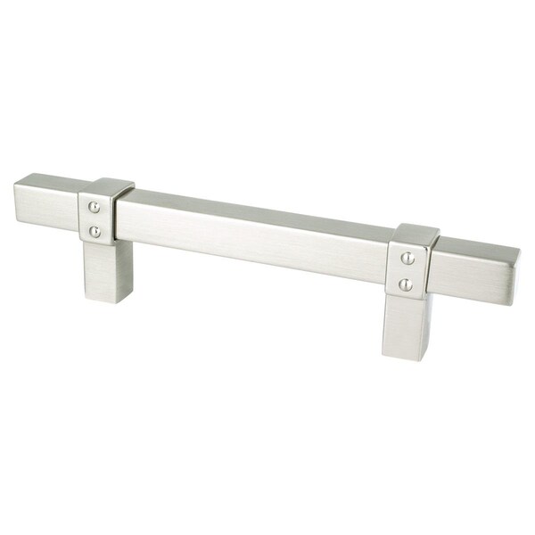 Berenson Hardware 96 mm Center to Center Rivet Rebel Cabinet Pull, Brushed Nickel - 5079-4BPN-P