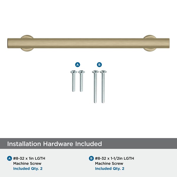 Amerock Everett 6-5/16 inch 160mm Center-to-Center Golden Champagne Cabinet Pull - BP37106BBZ