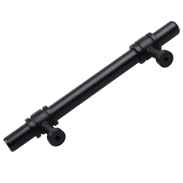 Gliderite Hardware 3-3/4 in. Center to Center Matte Black Barrel Ring Bar Pull - 4340-96-MB, 10PK - 4340-96-MB-10