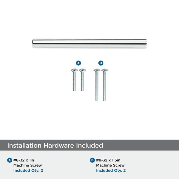 Amerock Bar Pulls 3 in 76 mm Center-to-Center Polished Chrome Cabinet Pull - BP4051526