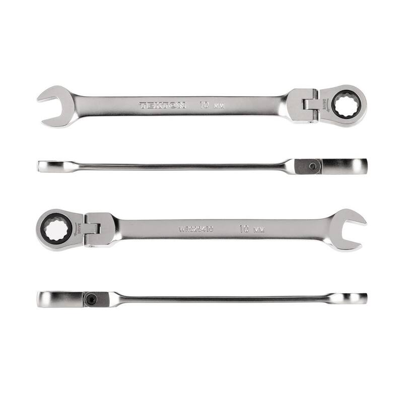 TEKTON 10 mm Flex Head 12-Point Ratcheting Combination Wrench - WRC26410