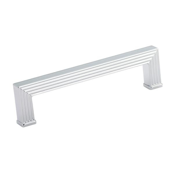Richelieu 5-1/16 in. (128 mm) Center-to-Center Chrome Transitional Drawer Pull - BP8788128140