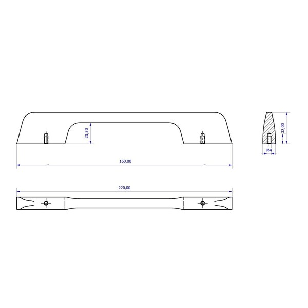 Richelieu 6 5/16 in (160 mm) Center-to-Center Brushed Matte Chrome Contemporary Cabinet Pull - 7996160173