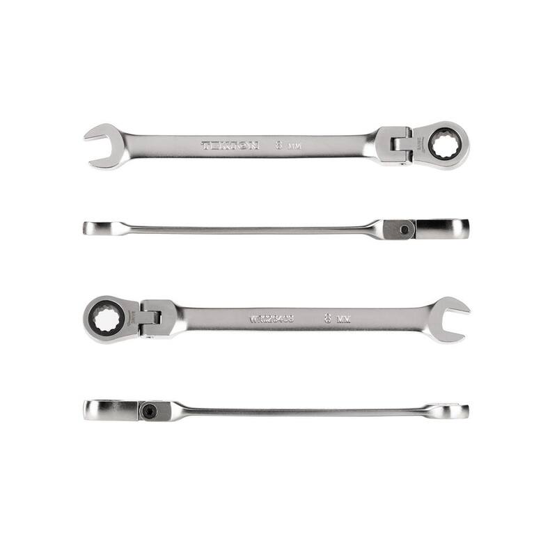 TEKTON 8 mm Flex Head 12-Point Ratcheting Combination Wrench - WRC26408