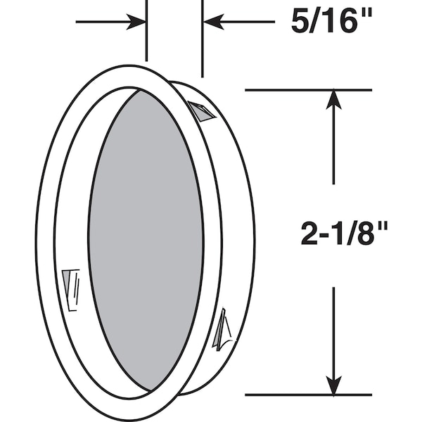 Prime-Line Prime-Line 2.13 in. L Oil Rubbed Bronze Brown Steel Round Mortise Pull - 164450
