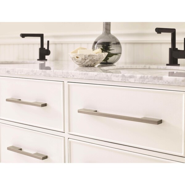 Amerock Separa 6-5/16 in 160 mm Center-to-Center Silver Champagne Cabinet Pull - BP36735SC