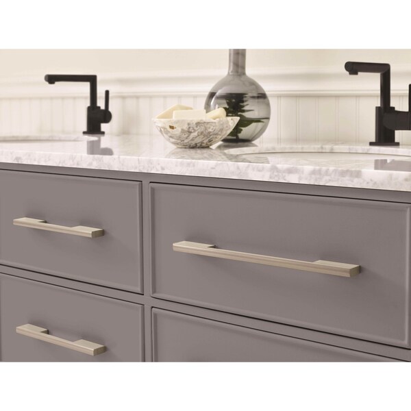 Amerock Separa 6-5/16 in 160 mm Center-to-Center Silver Champagne Cabinet Pull - BP36735SC