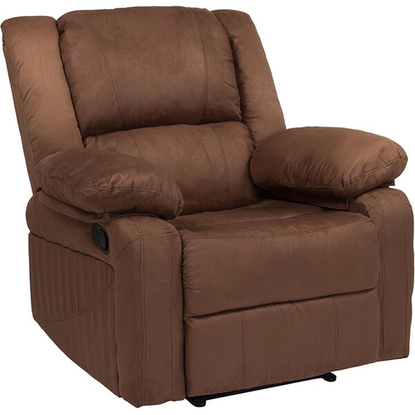Designed To Furnish Harmony Series Microfiber Recliner; Chocolate Brown - DE2961766