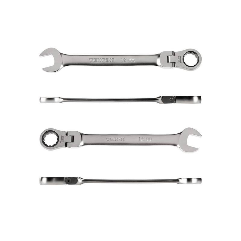 TEKTON 19 mm Flex Head 12-Point Ratcheting Combination Wrench - WRC26419