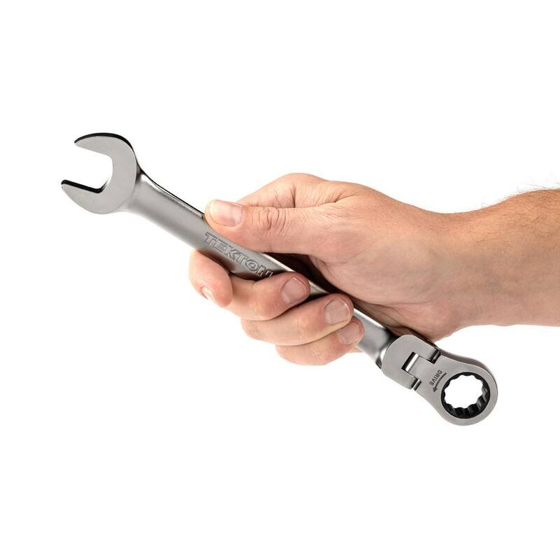 TEKTON 19 mm Flex Head 12-Point Ratcheting Combination Wrench - WRC26419