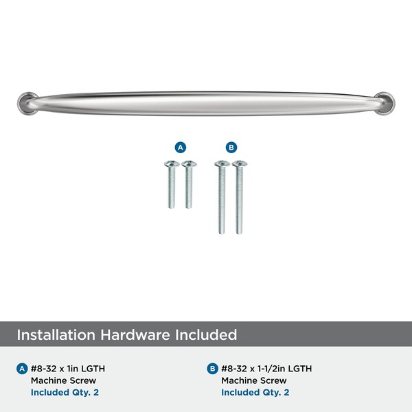 Amerock Kane 10-1/16 inch 256mm Center-to-Center Polished Chrome Cabinet Pull - BP5381026