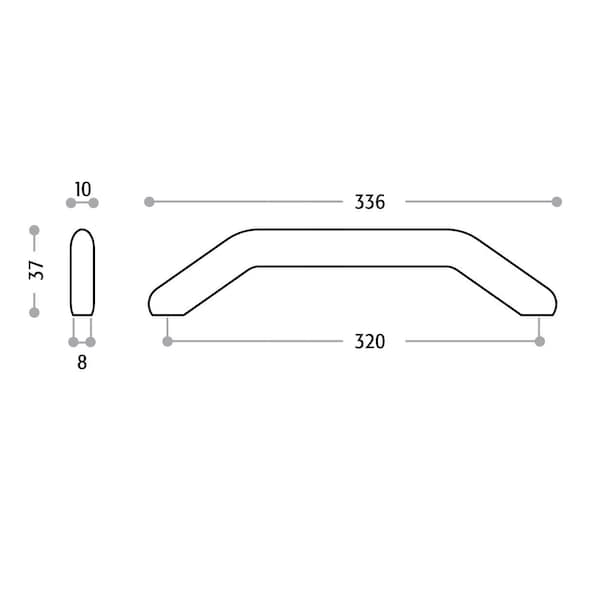 Richelieu 12 5/8 in (320 mm) Center-to-Center Chrome Contemporary Drawer Pull - 7777320140