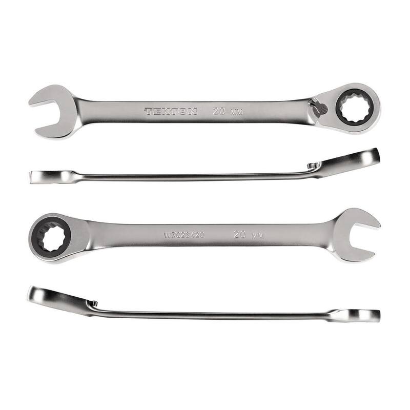 TEKTON 20 mm Reversible 12-Point Ratcheting Combination Wrench - WRC23420