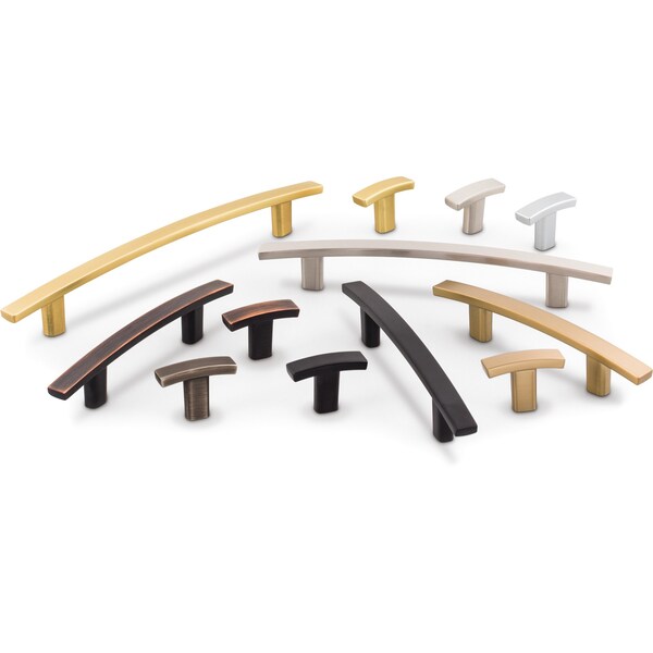 Elements By Hardware Resources 128 mm Center-to-Center Brushed Pewter Square Thatcher Cabinet Bar Pull - 859-128BNBDL