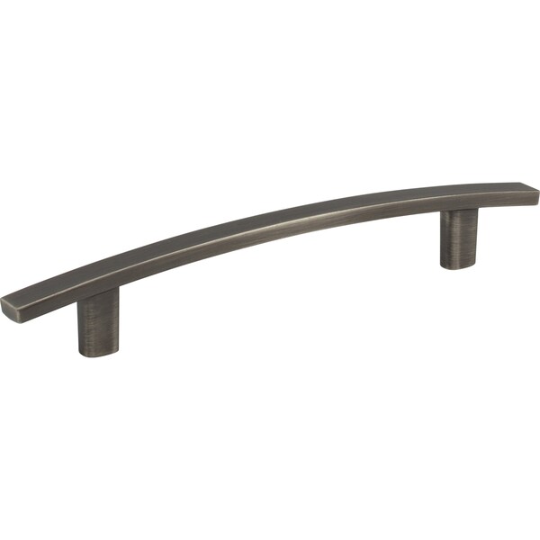 Elements By Hardware Resources 128 mm Center-to-Center Brushed Pewter Square Thatcher Cabinet Bar Pull - 859-128BNBDL