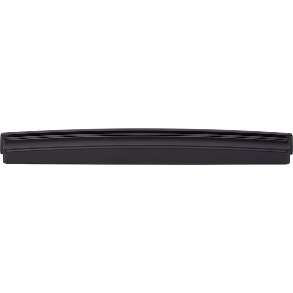 Jeffrey Alexander 305 mm Center Matte Black Square-to-Center Square Renzo Cabinet Cup Pull - 141-305MB