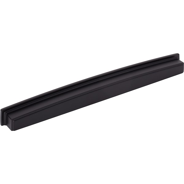 Jeffrey Alexander 305 mm Center Matte Black Square-to-Center Square Renzo Cabinet Cup Pull - 141-305MB