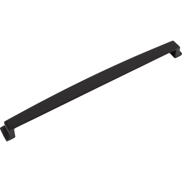 Jeffrey Alexander 305 mm Center Matte Black Square-to-Center Square Renzo Cabinet Cup Pull - 141-305MB