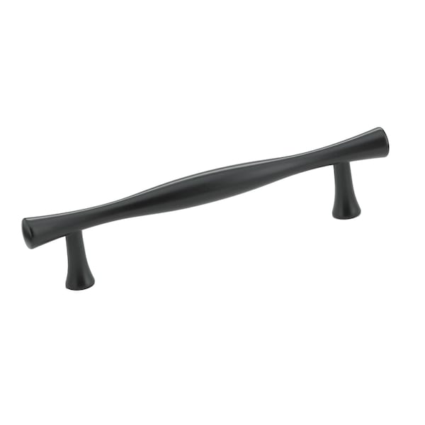 Richelieu 3-3/4 in. (96 mm) Center-to-Center Matte Black Contemporary Drawer Pull - BP7061900
