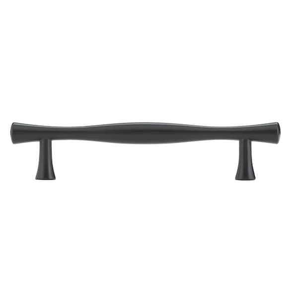 Richelieu 3-3/4 in. (96 mm) Center-to-Center Matte Black Contemporary Drawer Pull - BP7061900