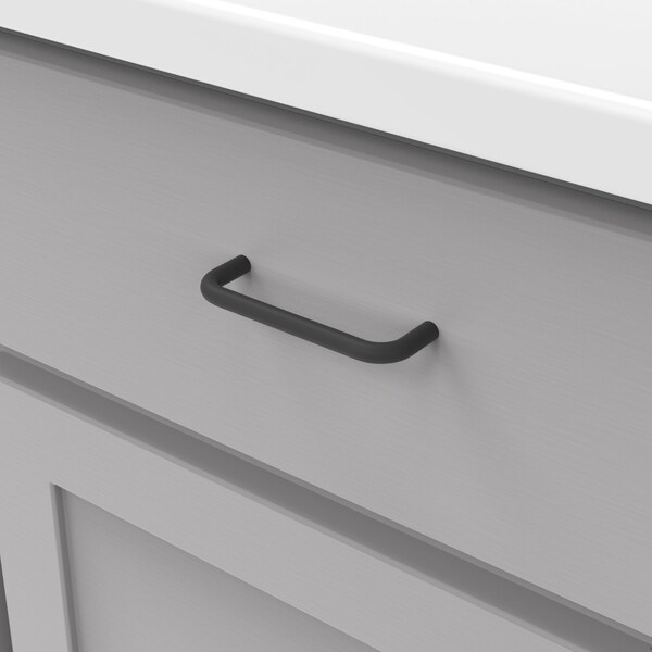 Hickory Hardware Wire Pulls Collection Pull 3-1/2 Inch Center to Center Matte Black Finish - PW554-MB