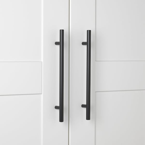 Gliderite Hardware 7 in. Center to Center Matte Black Solid Steel Bar Pull - 5004-178-MB, 10PK - 5004-178-MB-10