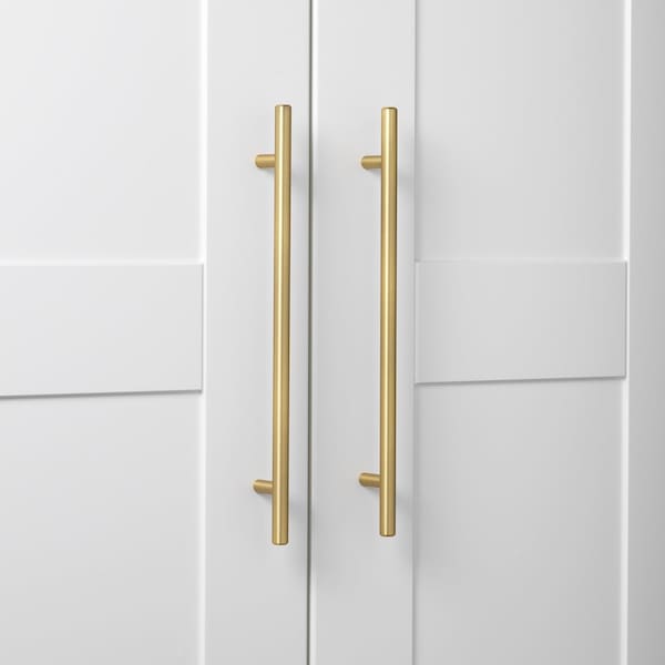 Gliderite Hardware 9 in. Center to Center Satin Gold Solid Steel Bar Pull - 5012-228-SG, 10PK - 5012-228-SG-10