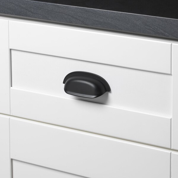 Gliderite Hardware 2-1/2 in. Center to Center Matte Black Classic Bin Pull - 4081-MB, 25PK - 4081-MB-25