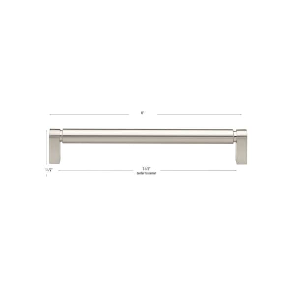 Gliderite Hardware 7-9/16 in. Center to Center Smooth Bar Pull - 4787-192-SN, 5PK - 4787-192-SN-5