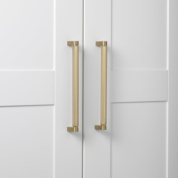 Gliderite Hardware 7-9/16 in. Center to Center Knurled Bar Pull Satin Gold, 5PK - 4788-192-SG-5