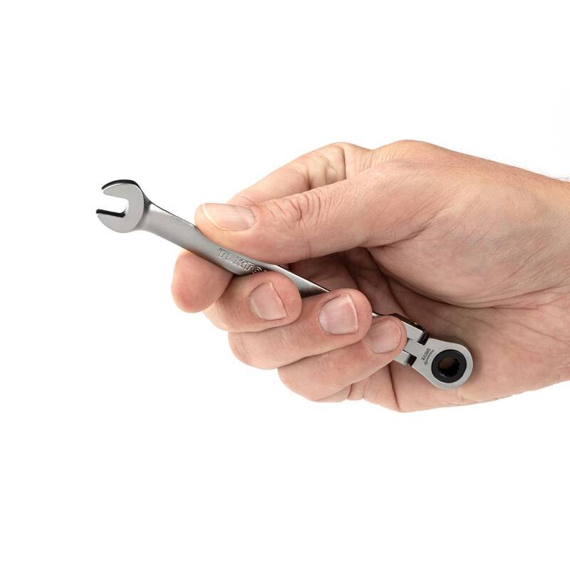 TEKTON 1/4 in. Flex Head 12-Point Ratcheting Combination Wrench - WRC26306