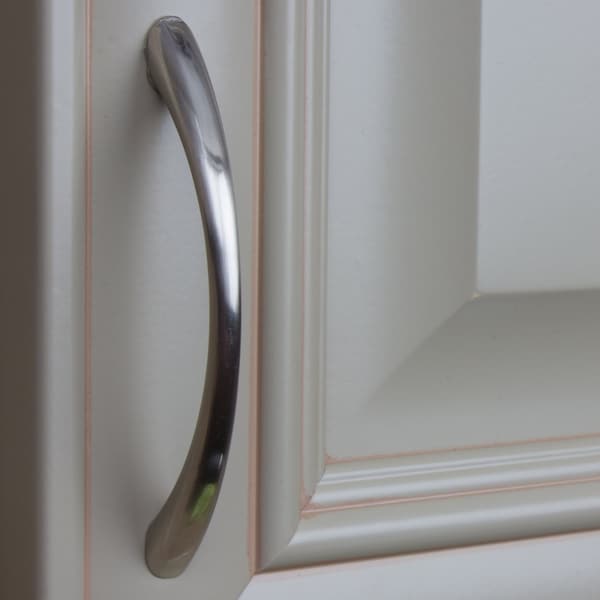Gliderite Hardware 3-3/4 in. Center to Center Satin Nickel Arched Cabinet Pull - 4036-SN, 25PK - 4036-SN-25