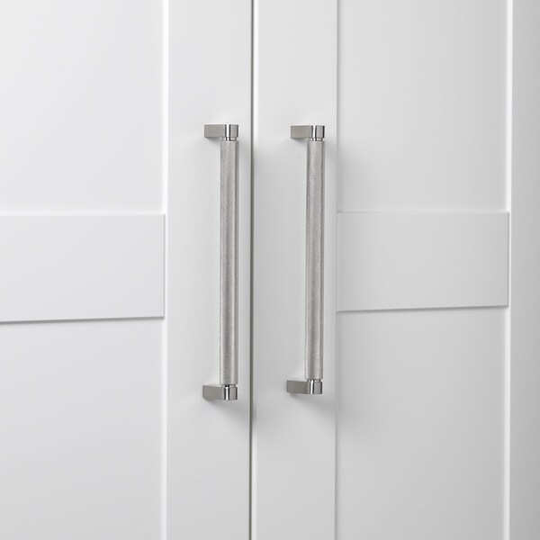 Gliderite Hardware 7-9/16 in. Center to Center Knurled Bar Pull Satin Nickel, 10PK - 4788-192-SN-10