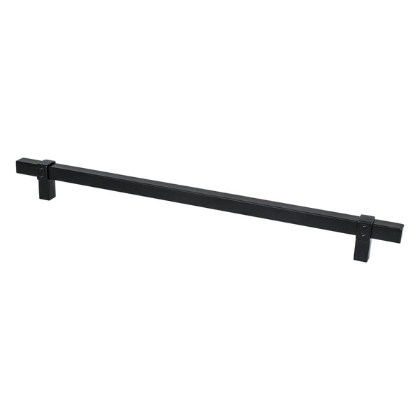 Berenson Hardware 12 in. Center to Center Rivet Rebel Cabinet Pull, Matte Black - 5095-4055-P