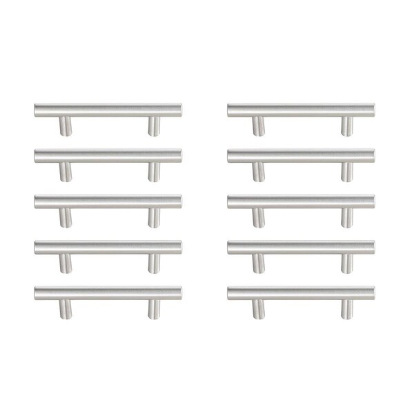 Elegant Decor 3 in. Quinn Multipack Center To Center Bar Pull, Brushed Nickel, 10PK - PL400-3-NK-10PK