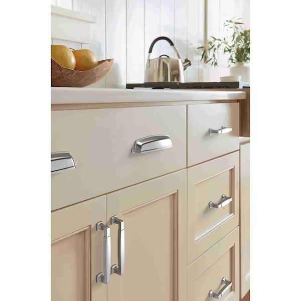 Amerock Stature 3-3/4 in 96 mm Center-to-Center Polished Chrome Cabinet Pull - BP3688726