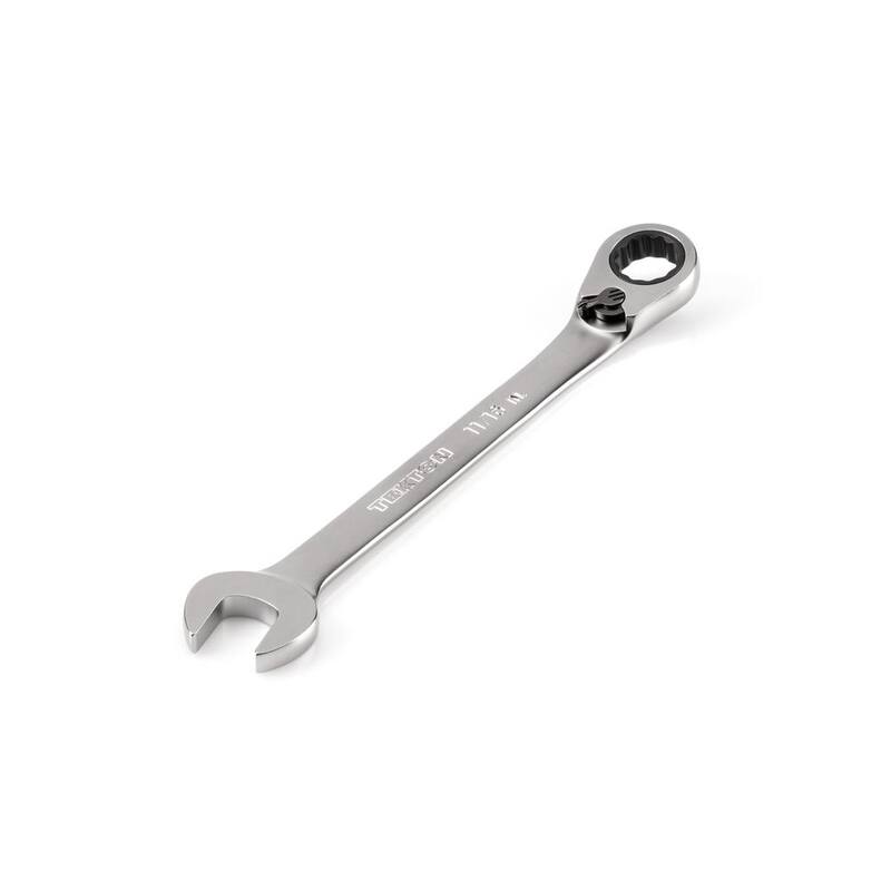 TEKTON 11/16 in. Reversible 12-Point Ratcheting Combination Wrench - WRC23317