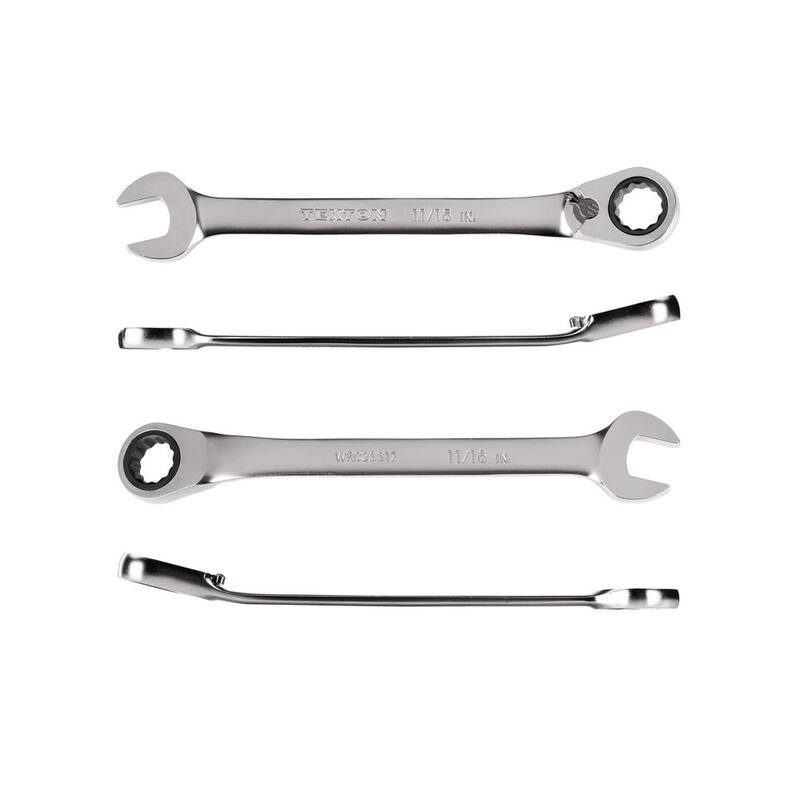TEKTON 11/16 in. Reversible 12-Point Ratcheting Combination Wrench - WRC23317