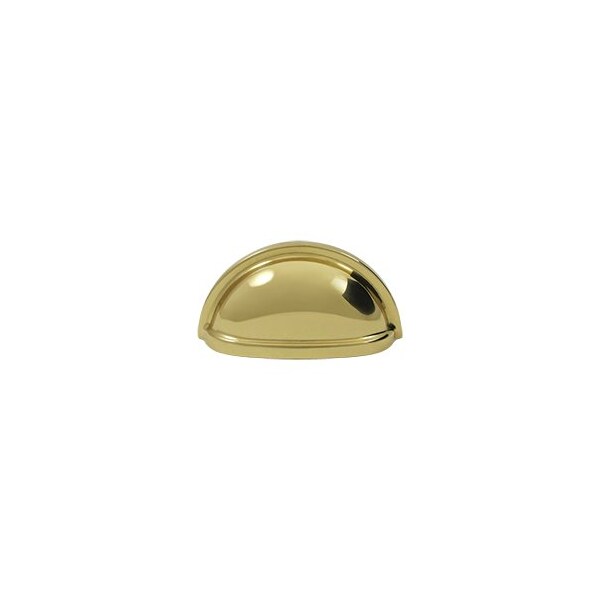 Deltana K43U3 Oval Shell Handle Pull Polished Brass, 10PK - K43U3-XCP10