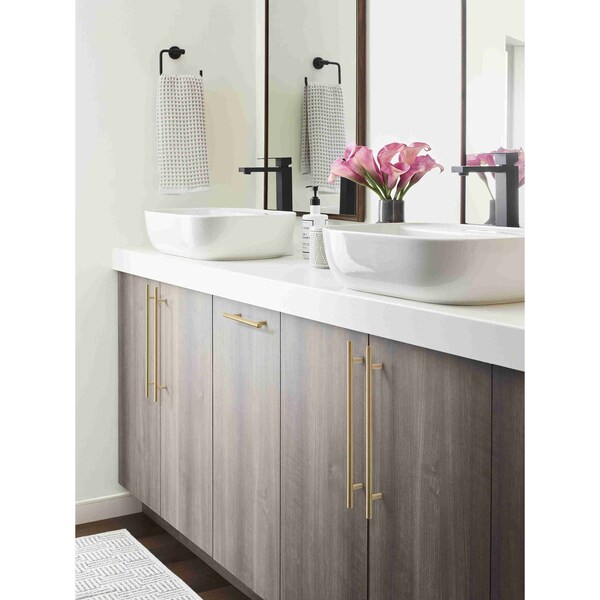 Amerock Bar Pulls 10-1/16 in 256 mm Center-to-Center Champagne Bronze Cabinet Pull - BP40519CZ