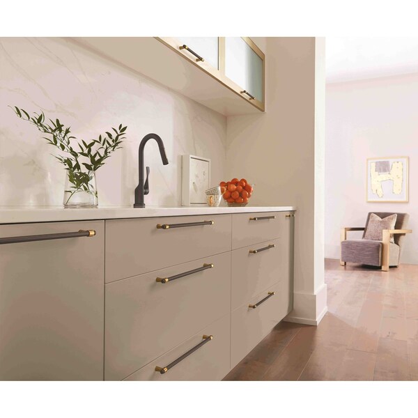 Amerock Mergence 8-13/16 in 224 mm Center-to-Center Matte Black/Champagne Bronze Cabinet Pull - BP36861FBCZ