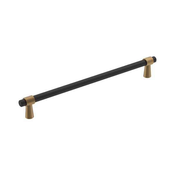 Amerock Mergence 8-13/16 in 224 mm Center-to-Center Matte Black/Champagne Bronze Cabinet Pull - BP36861FBCZ