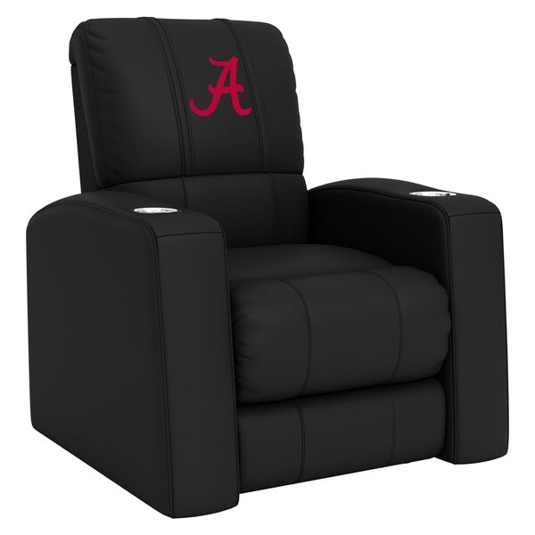 Dreamseat Home Theater Recliner with Alabama Crimson Tide Red A Logo - XZ418301RHTCDBLK-PSCOL12071