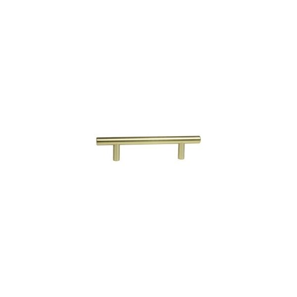 Pride Industrial 6in Bar Cabinet Pull with 3-3/4in Center to Center Polished Brass Finish - P1096PB