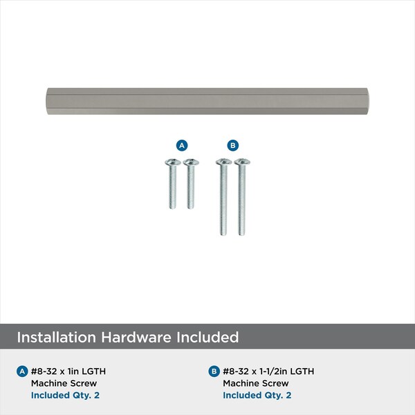 Amerock Caliber 3-3/4 in 96 mm Center-to-Center Satin Nickel Cabinet Pull - BP36873G10