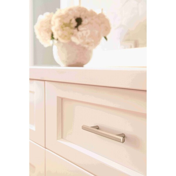 Amerock Caliber 3-3/4 in 96 mm Center-to-Center Satin Nickel Cabinet Pull - BP36873G10