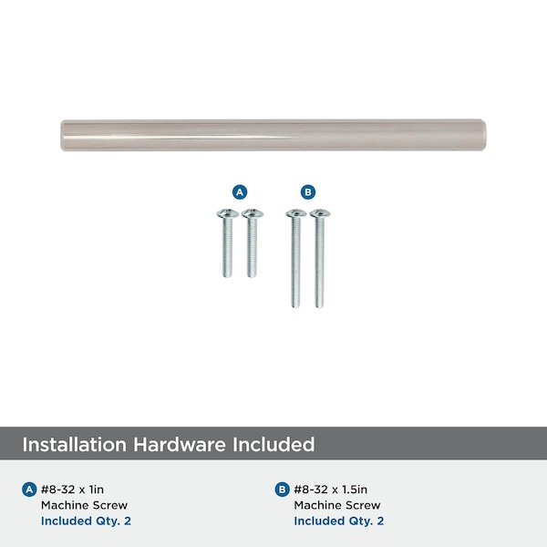 Amerock Bar Pulls 3-3/4 in 96 mm Center-to-Center Polished Nickel Cabinet Pull, 10PK - 10BX40516PN