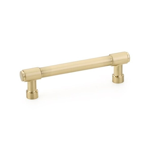 Emtek Jasper Cabinet Pull with 4 in Center to Center Satin Brass Finish - 86687US4