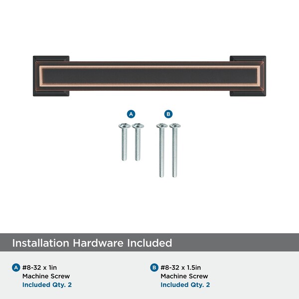 Amerock Appoint 3-3/4 in 96 mm Center-to-Center Oil Rubbed Bronze Cabinet Pull - BP36759ORB