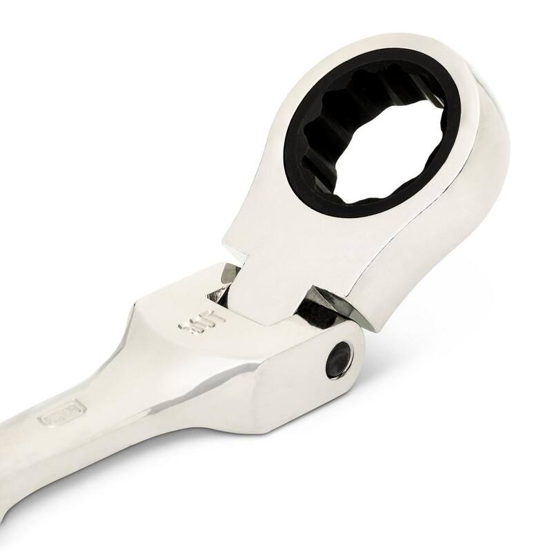 GEARWRENCH 19 mm 90-Tooth 12 Point Stubby Flex Ratcheting Combination Wrench - 86869